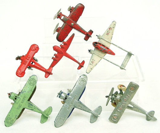 Early cast-iron airplanes from the GR Webster collection. Stephenson’s image.