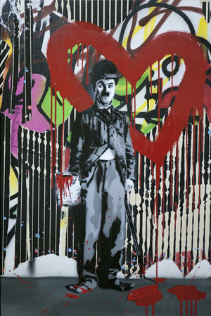 Mr. Brainwash (AMERICAN 1966) ‘Charlie Chaplin.’ Trinity International image.