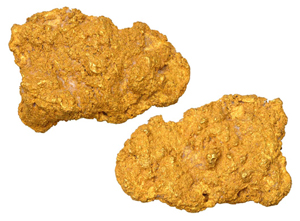 Large gold nugget, origin: Peru. Weight: 49.8 troy ounces; 994.9 dwt. Assay test: 98.4% gold. Provenance: In the ownership of a Houston numismatic company for 35 years; used as their mascot on catalog covers. Est. $80,000-$120,000. Legend-Morphy Auctions image.