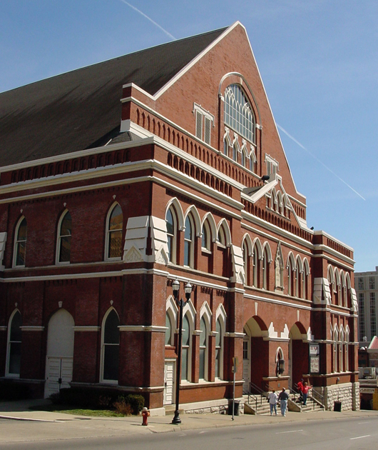 The arts streetscape project in Nashville is two blocks north of the historic Ryman Auditorium. Image by Ryan Kaldari, courtesy of Wikimedia Commons.