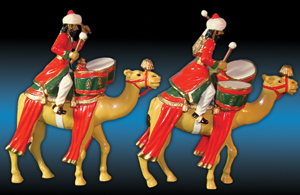 W. Britains set #41101 ‘Jaipur Camel Drummers,’ originally available only through W. Britains Collector Club. OTSA image.