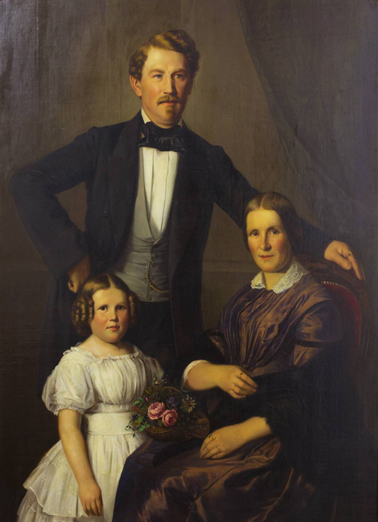 Family portrait attributed to Wilhelm von Kügelgen, circa 1830, lot 3572. Image courtesy Kunsthaus Schnürpel.