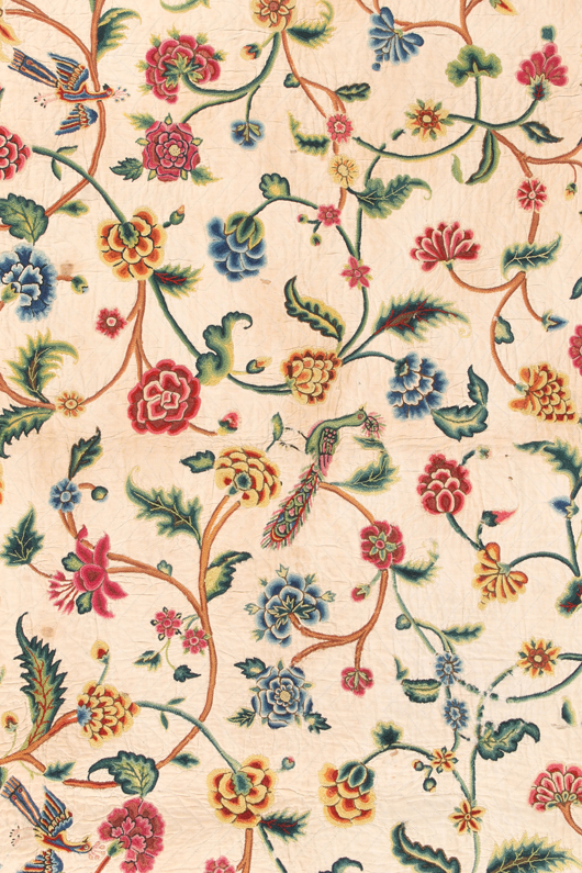 An early 18th century cover or pillow sham. Estimate: £3,000-4,000. Image courtesy Dreweatts.