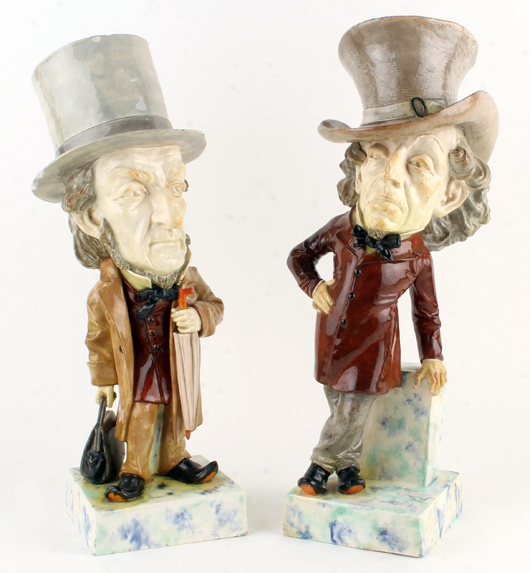 A pair of pottery figures by Wittman and Roth. Estimate: £2,000-3,000. Image courtesy Dreweatts.