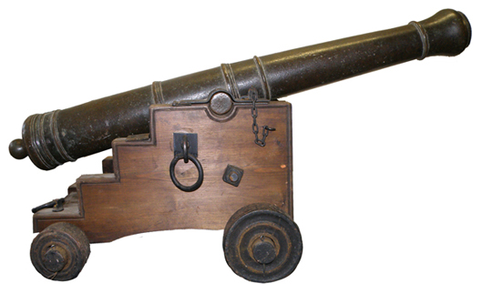 Late-18th-century bronze cannon, 41 inches long. Mosby & Co. image.