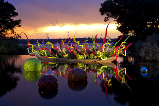 Dale Chihuly installation at the Dallas Arboretum. Photo Credit: Chihuly Studios. Used by permission.