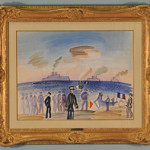 Raoul Dufy's 'Les Marins a Toulon.' Estimate: $50,000-$60,000. Lewis & Maese Antiques and Auctions image.