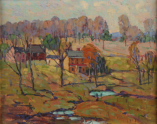 This fresh Fern Isabel Kuns Coppedge fall landscape will be offered at Jackson’s Nov. 13-14 auction. Jackson’s International image.