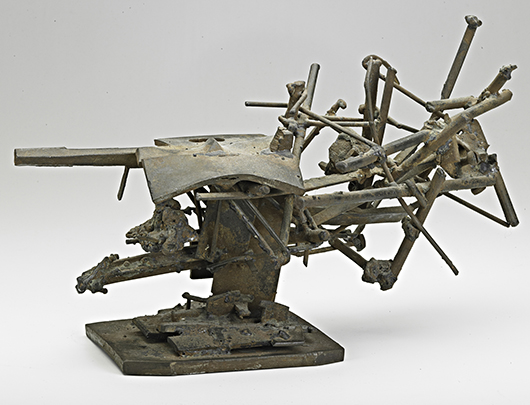 César (Baldaccini) (French, 1921-1998), ‘L'Oiseau De Fer (Iron Bird),’ 1957, iron (unique). Estimate: $35,000-$55,000. Rago Arts and Auction Center.