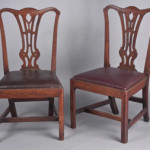Important pair of Tidewater, Va., Chippendale cherry side chairs, circa 1770. Estimate: $6,000-$9,000. Jeffrey S. Evans & Associates image. 