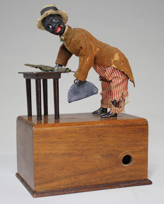 Ives clockwork Stump Speaker, all original, est. $5,000-$7,000. RSL Auction image.