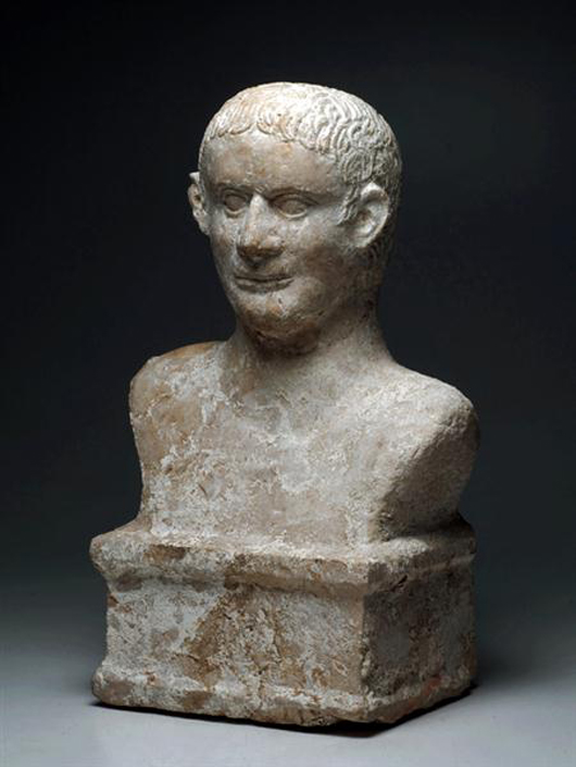 Roman marble bust of a man, Turkey, Roman Empire, circa 2nd-3rd century AD. Estimate $15,000-$20,000. Image courtesy Antiquities-Saleroom.com.