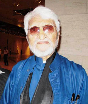 Prolific Indian artist M.F. Husain, who died in June 2011 at the age of 95. This work has been released into the public domain by its author, Ayaz360, at the English Wikipedia project.