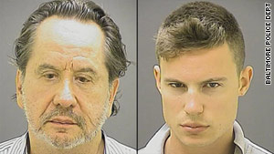 Jason Savedoff (right) has been sentenced to one year and one day in prison for his role in helping Barry Landau (left) to research and steal documents from historical societies and libraries. Image courtesy of Baltimore Police Dept.
