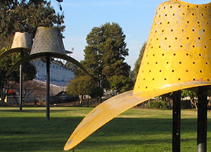 The Claes Oldenburg sculpture 'Hat in Three Stages of Landing.' Image by Trish Triumpho Sullivan, http://www.destinationsalinas.com. This work is licensed under the Creative Commons Attribution 3.0 License.