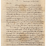 Adams, John Quincy (1767-1848) autograph letter signed, 20 April 1837. Estimate: $80,000-$120,000. Skinner Inc. image.