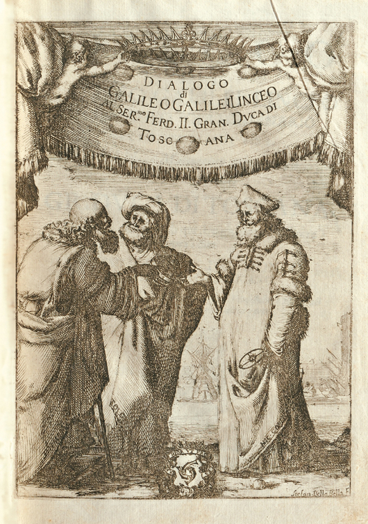 Galileo, Galilei (1564-1642) ‘Dialogo.’ Florence: Landini, 1632. Estimate: $15,000-$17,000. Skinner Inc. image.