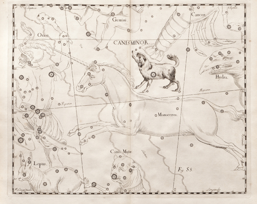 Hevelius, Johannes (1611-1687) ‘Prodromus Astronomiae.’ Danzig: Stollius, 1690. Estimate: $80,000-$100,000. Skinner Inc. image.