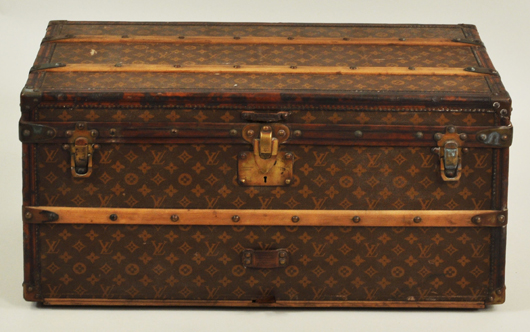Louis Vuitton small steamer trunk. Woodbury Auction image.