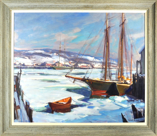 Emille Gruppe, ‘Gloucester Winter.’ Woodbury Auction image.