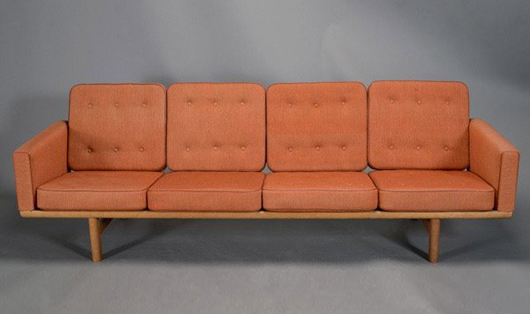 Hans Wegner sofa for Getama, est. $1,500-$2,000. Michaan's image.