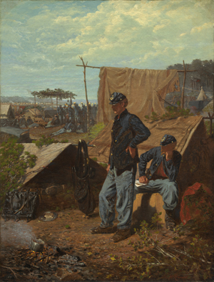 Winslow Homer, ‘Home, Sweet Home,’ about 1863, oil on canvas, National Gallery of Art, Washington, Patrons' Permanent Fund.