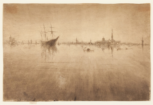 James McNeill Whistler (American, 1834-1903), 'Nocturne.' Leland Little image.