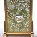 Tiffany Studios 'Parakeets and Goldfish Bowl' tea screen. Sold for $324,500. Michaan's image.