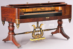 Example of an antique keyboard instrument in Colonial Williamsburg's 'Changing Keys: Keyboard Instruments for America, 1700-1830.' The exhibition runs through Sept. 7, 2014. Image courtesy of Colonial Williamsburg.