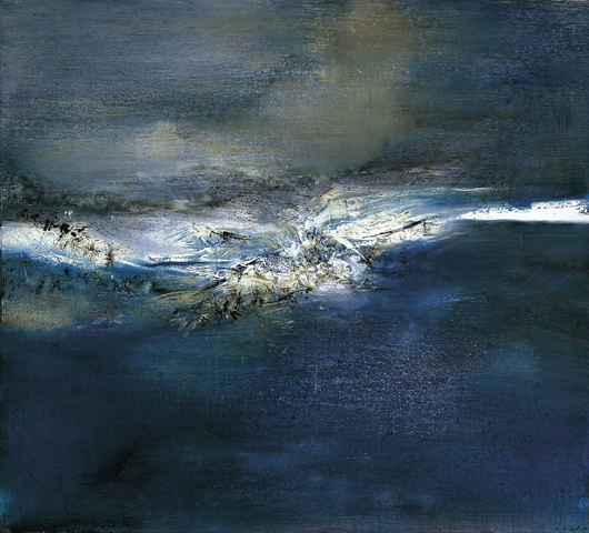 Zao Wou-ki (Chinese, 1921-), oil on canvas, 1984, auctioned for HK$10,500,000 on May 27, 2012 by Ravenel International Art Group. Image courtesy of LiveAuctioneers.com Archive and Ravenel. Licensed under the Creative Commons Attribution-Share Alike 3.0 Unported, 2.5 Generic, 2.0 Generic and 1.0 Generic license. 