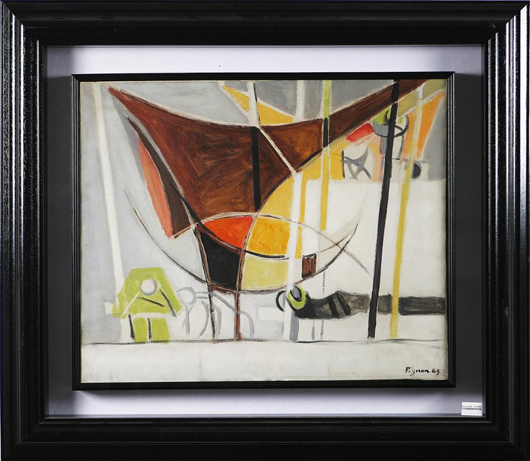 Eduard Pignon (1905-1993) ‘Ostend,’ 1949, oil on canvas. Estimate: 10,000-12,000 euros ($13,075-$15,690). CapitoliumArt s.r.l. image.