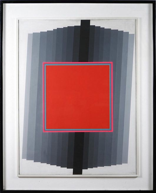 Eugenio Carmi (b. 1920) ‘Composition,’ 1972, acrylics on canvas. Estimate: 15,000-20,000 euro ($19,612-$26,150). CapitoliumArt s.r.l. image.