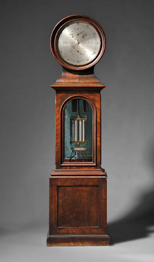 E. Howard & Co. No. 23 90-day astronomical regulator, Boston, circa. 1870. Estimate: $70,000-$90,000, sold for $150,000. Skinner Inc. image.