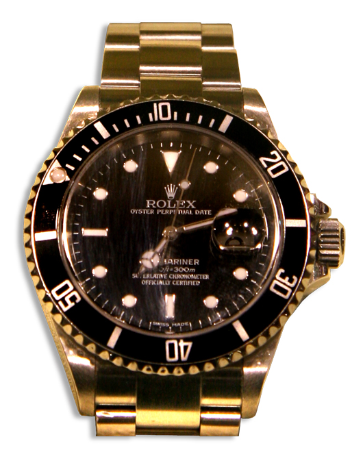 Rolex Submarine stainless steel watch with original box and papers. GovernmentAuctions image.