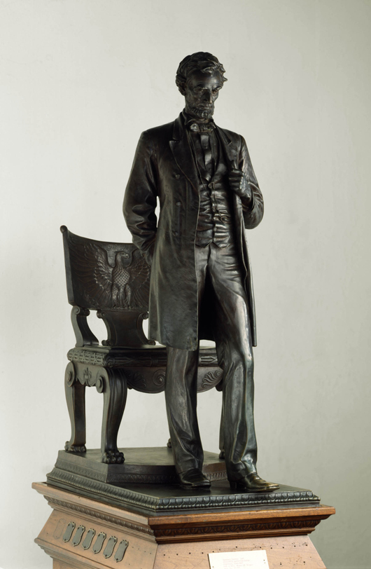 'Abraham Lincoln,' Augustus Saint-Gaudens, 1887, bronze. Detroit Institute of Arts.