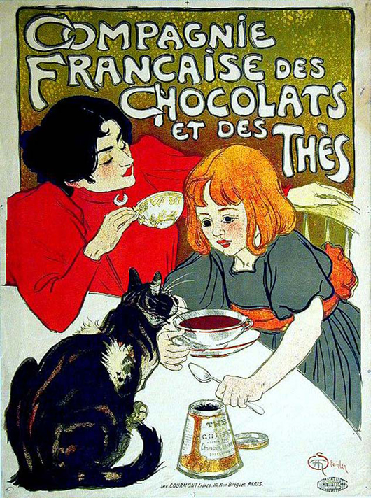 ‘Compagnie Française des Chocolats,’ Théophile Alexandre Steinlen. Guernsey’s image.