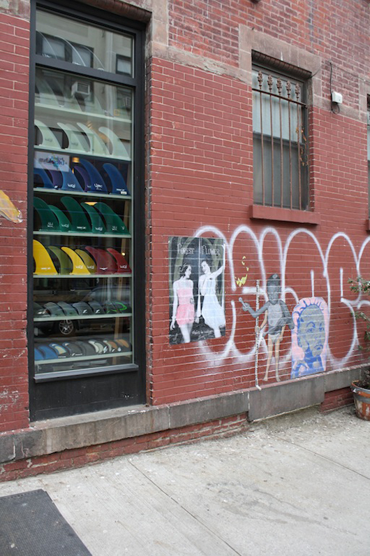 Wheat pastings by El Sol 25 and LMNOP, Brooklyn, NY. Photo by Kelsey Savage.