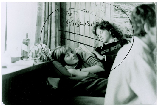 The photo of a teenage Diana Spencer lounging with a young man was deemed inappropriate by a British newspaper. Image courtesy RR Auction.