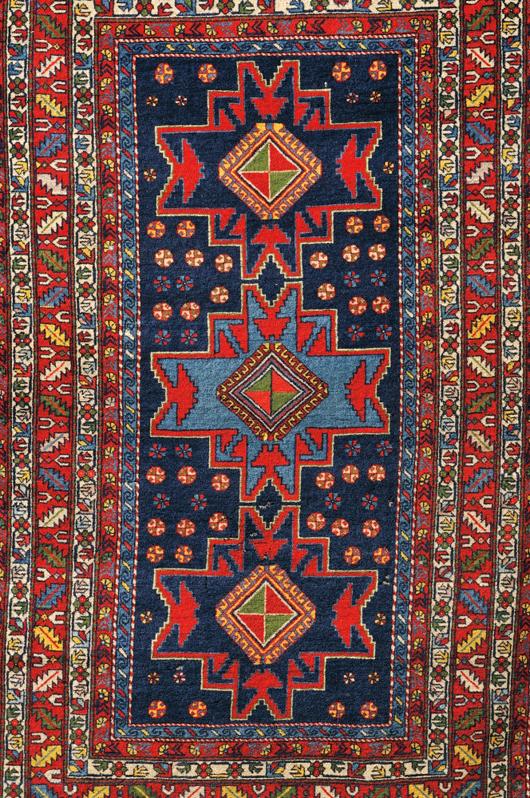 Kuba rug, northeast Caucasus, 19th-20th century, 5 feet 6 inches by 3 feet 4 inches. Estimate: $500-$700. Skinner Inc. images.