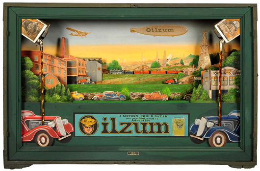 One-of-a-kind Reinhold Studio show display custom-made for Oilzum to use at 1933-34 Chicago World’s Fair, $38,000. Morphy Auctions image.