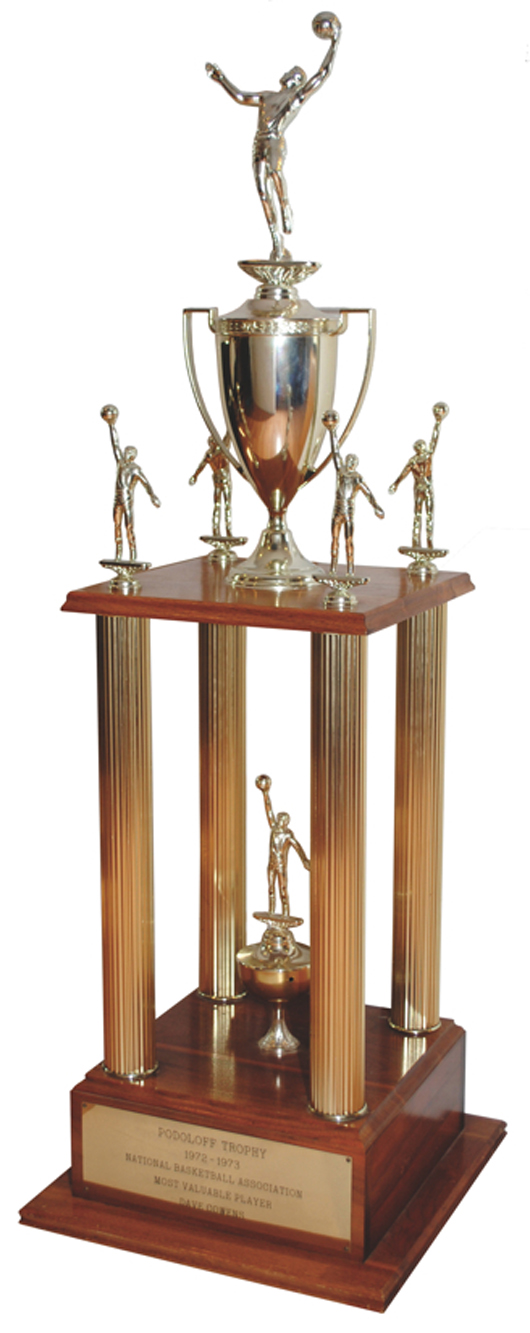 1972-73 Dave Cowens Boston Celtics MVP Award. Sold for $156,000 by Grey Flannel Auctions.