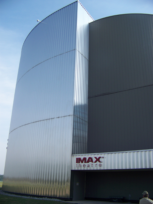 IMAX Theater at the National Museum of the United States Air Force in Dayton, Ohio. Image by DavidDDean. This file is licensed under the Creative Commons Attribution-Share Alike 3.0 Unported license.