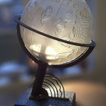 Marius Sabino, Art Deco whimsical world globe lamp. Love at First Bid image.