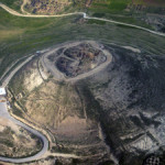 Aerial view of Herodion, near Bethlehem in the West Bank. This work has been released into the public domain by its author, Asaf T., at the Hebrew Wikipedia project.