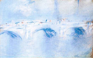 One of the paintings stolen from the museum was 'Waterloo Bridge, London' by Claude Monet, 1901. Rotterdam police photo. Image courtesy Wikimedia Commons.