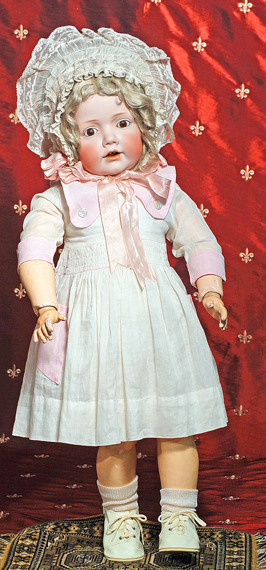 Choice Kestner ‘Hilda’ toddler in seldom-found 24-inch size. Frasher’s Doll Auctions image.