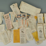 Approximately 260 ballots from the 1864 presidential election were sold as a single lot. Image courtesy Case Antiques.