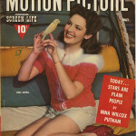 Linda Darnell on the cover of the May 1942 issue of 'Motion Picture' magazine. Image courtesy of Jeff Gordon.
