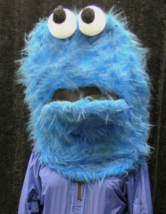 The local newspaper received a picture of someone dressed like Sesame Street's Cookie Monster and a letter demanding cookies be delivered to children in a hospital. Image courtesy of LiveAuctioneers.com and Clars Auction Gallery.
