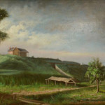 This oil on panel depiction of Fort Macomb near New Orleans attracted multiple phone and Internet bidders who bid it to $29,250. The artist was Louisiana painter George David Coulon (1823-1904). Case Antiques image.